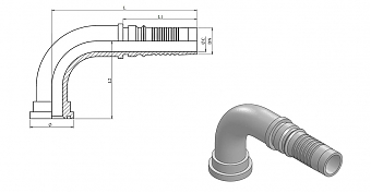 Фл. 1"3000/90-16 int (44,5) DN25
