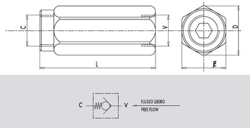 Клапан обратный VU 1/4" (K)