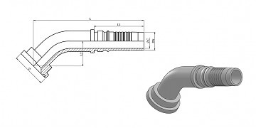 Фл. 1"6000/45-16 int (47,7) Cat DN25