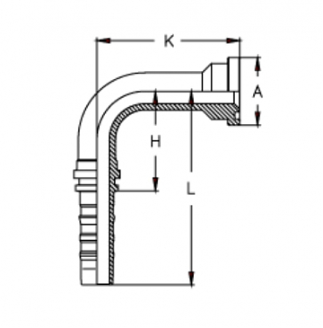 Фл. 1"3000/90-16 CS (44,5) DN25 удл.140