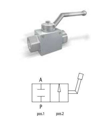 Кран двухходовой  NPT 1" 315 bar