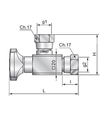 Кран для манометра ES09 гайка G1/4"60° угловой оцинкованный