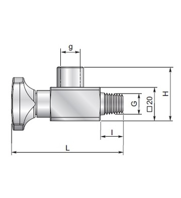 Кран для манометра ES09 K1/4"-K1/4"(внутр. под манометр) угловой оцинкованный