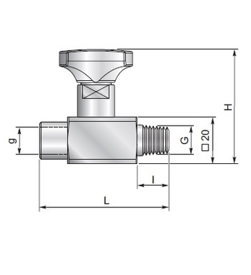 Кран для манометра ES18 K1/4"-K1/4"(внутр. под манометр) оцинкованный