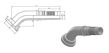 Фл. 1.1/4"6000/45-20 int (54,0) Cat DN32