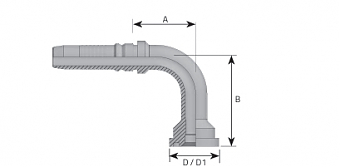 Фл. 3/4"3000/90-12 int (38,1) DN20 удл127
