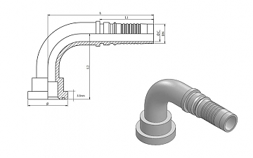 Фл. 1.1/2"6000/90-20 int (63,5) DN32