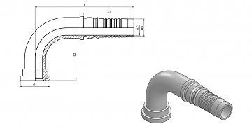 Фл. 1.1/4"3000/90-20 int (50,8) DN32
