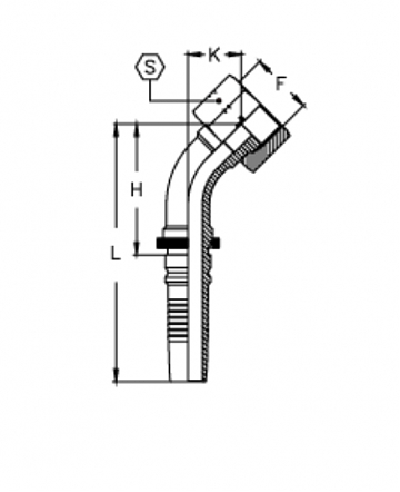 ORFS 2"-12/45-24 int DN38